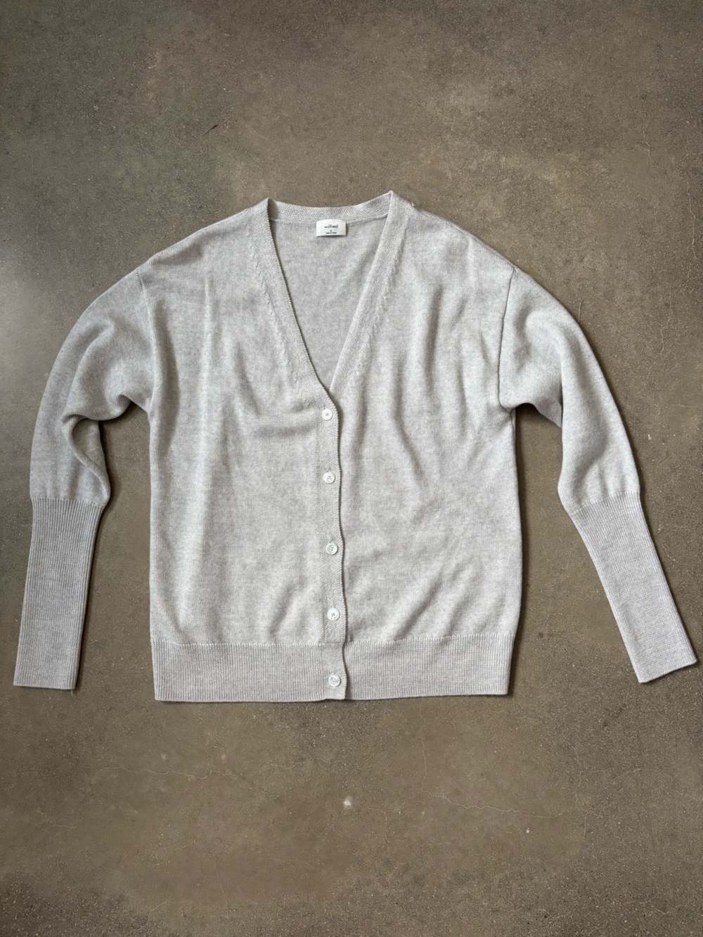 Aritzia Wilfred Cardigan Sweater | Heather Grey | Size M